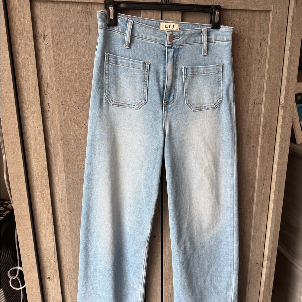LTJ Light Wash Wide Leg Jeans - Women's Flare Style
